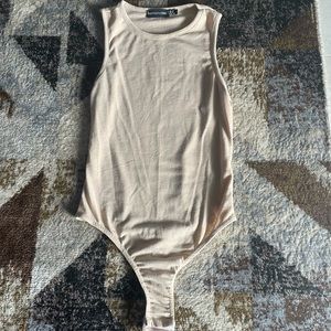 High neck tank top thong bodysuit